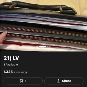 Louis Vuitton Black Laptop Briefcase with Gold Hardware